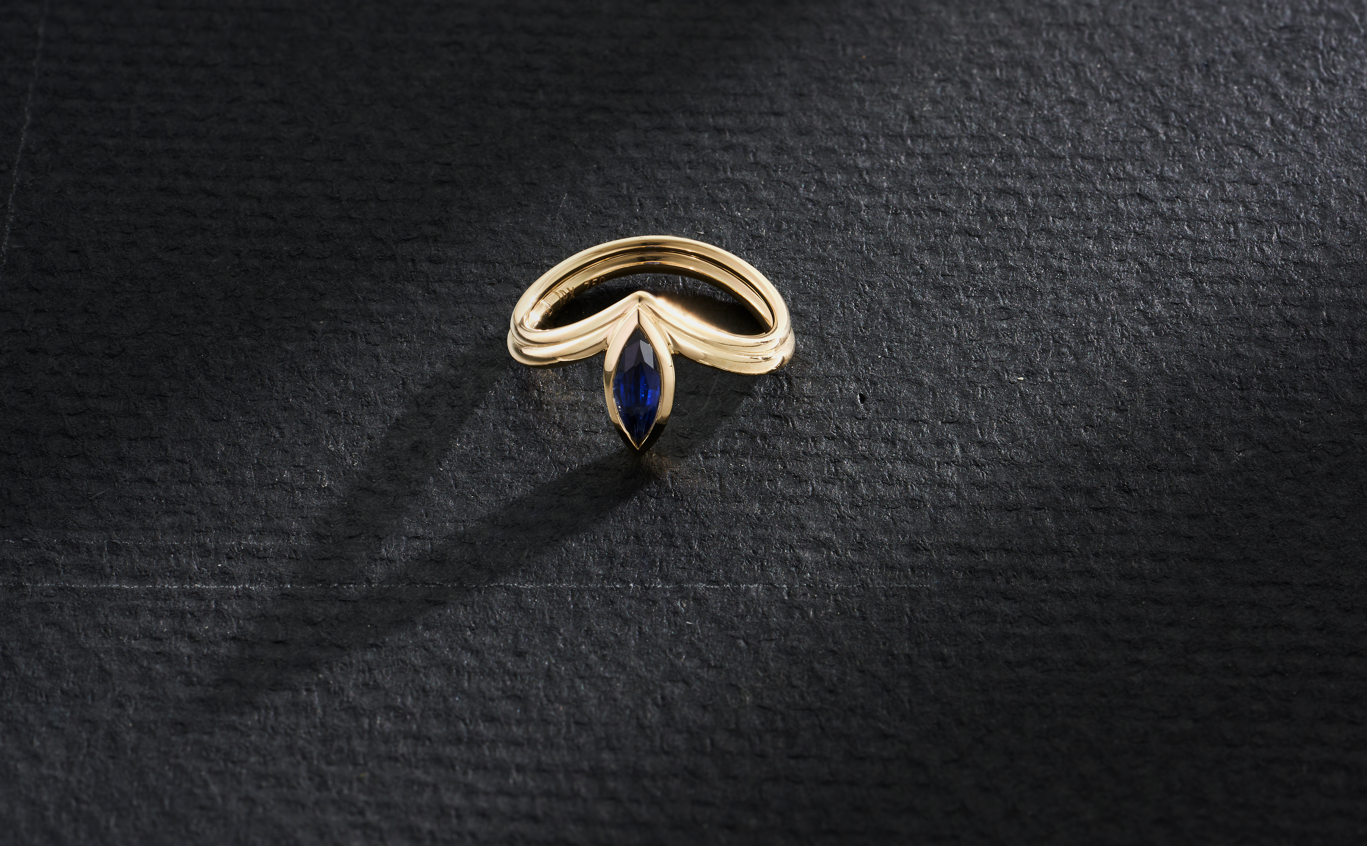 One-of-a-Kind Marquis Blue Sapphire Ring