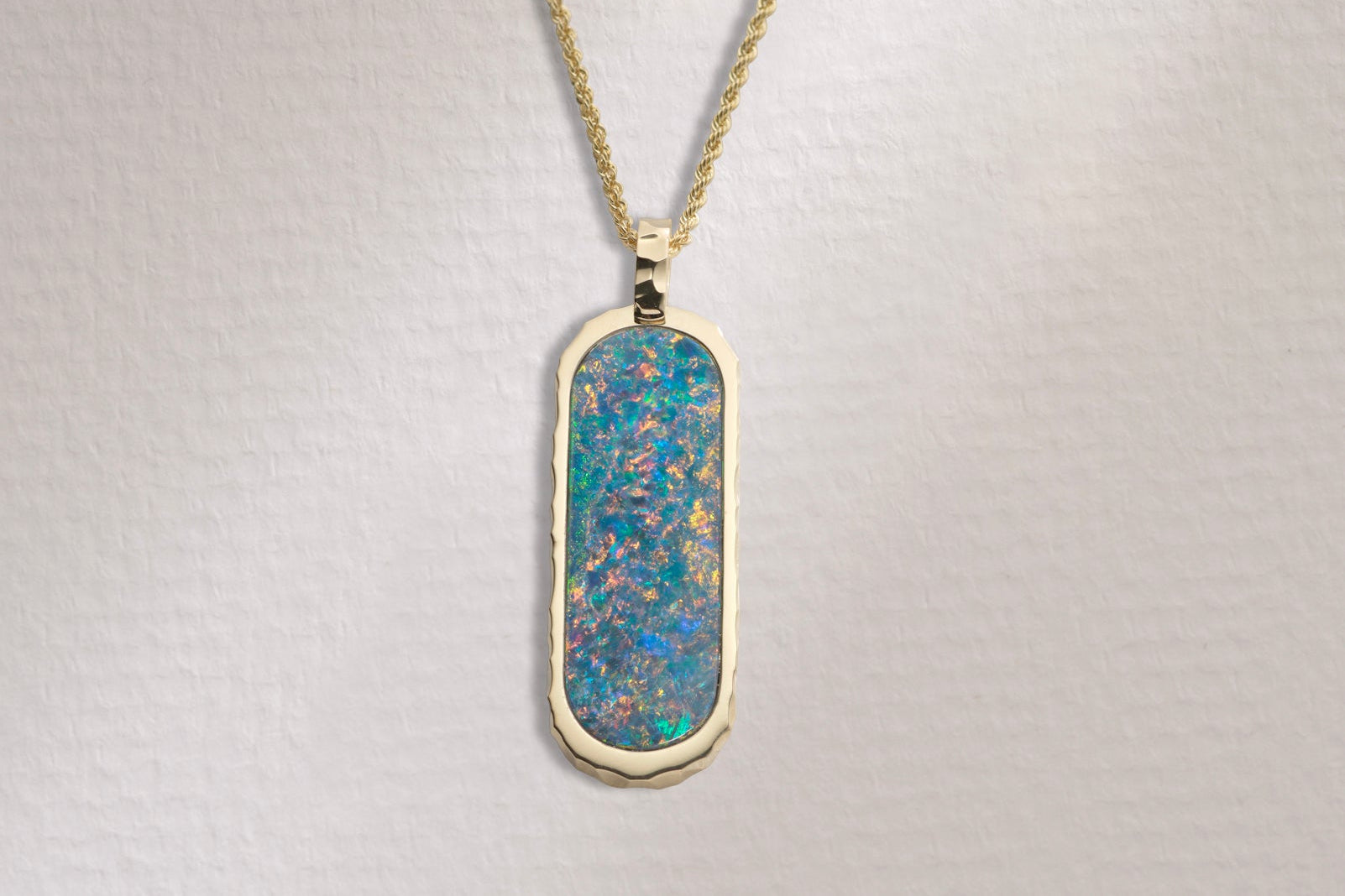 Alexis Cartouche Pendant in Opal
