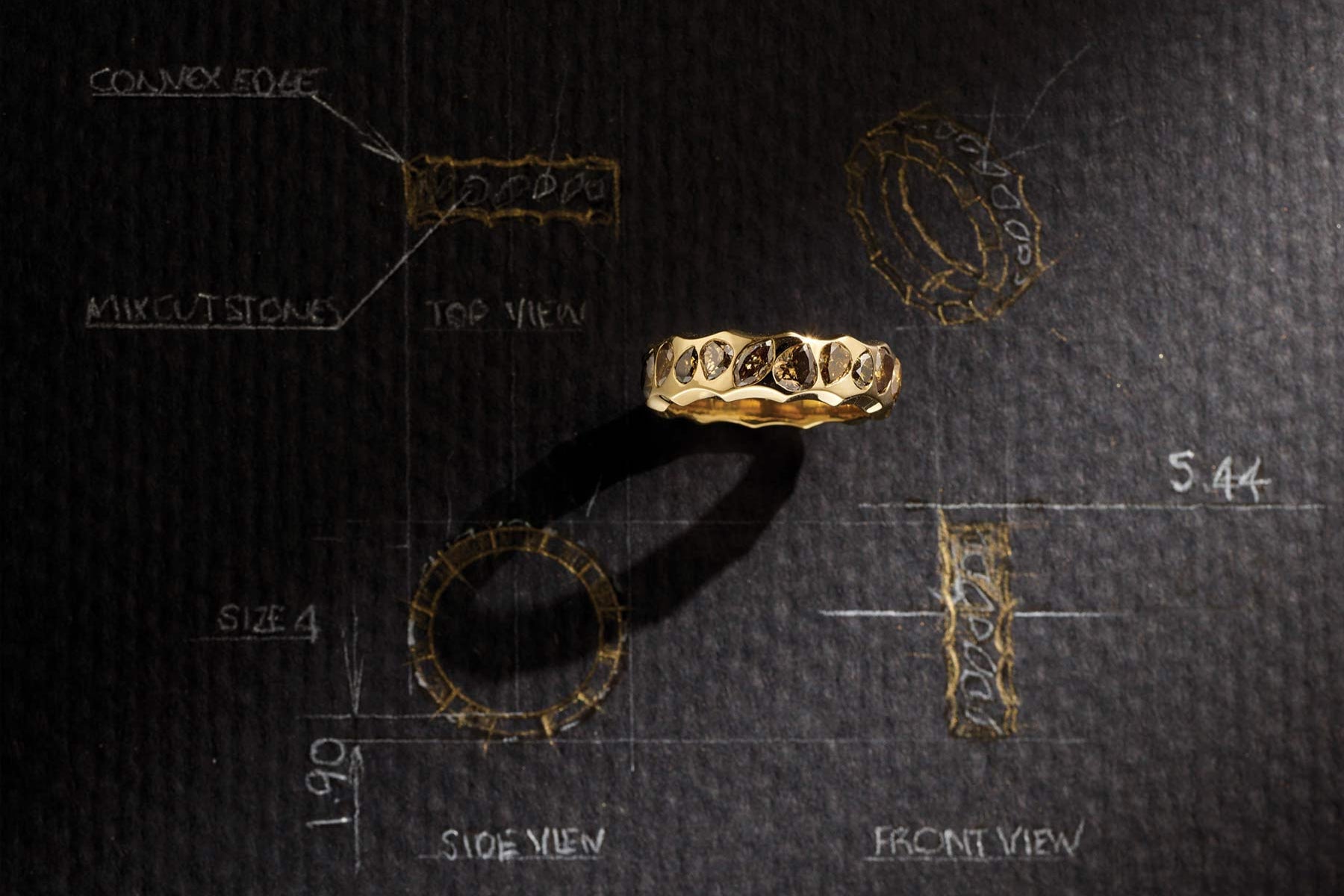 One-of-a-Kind Band with Cognac Diamonds