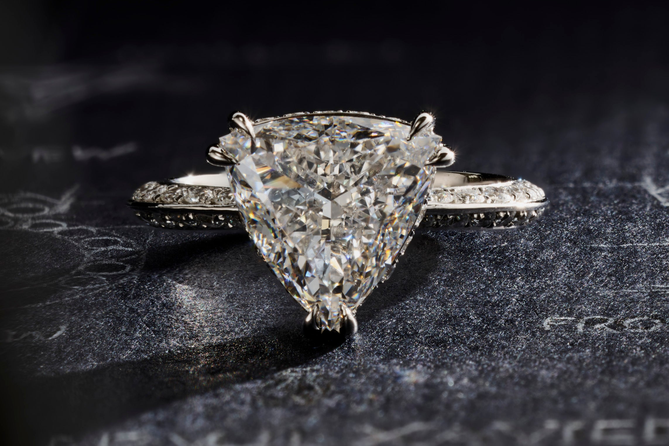 One-of-a-Kind Trillion Diamond Ring