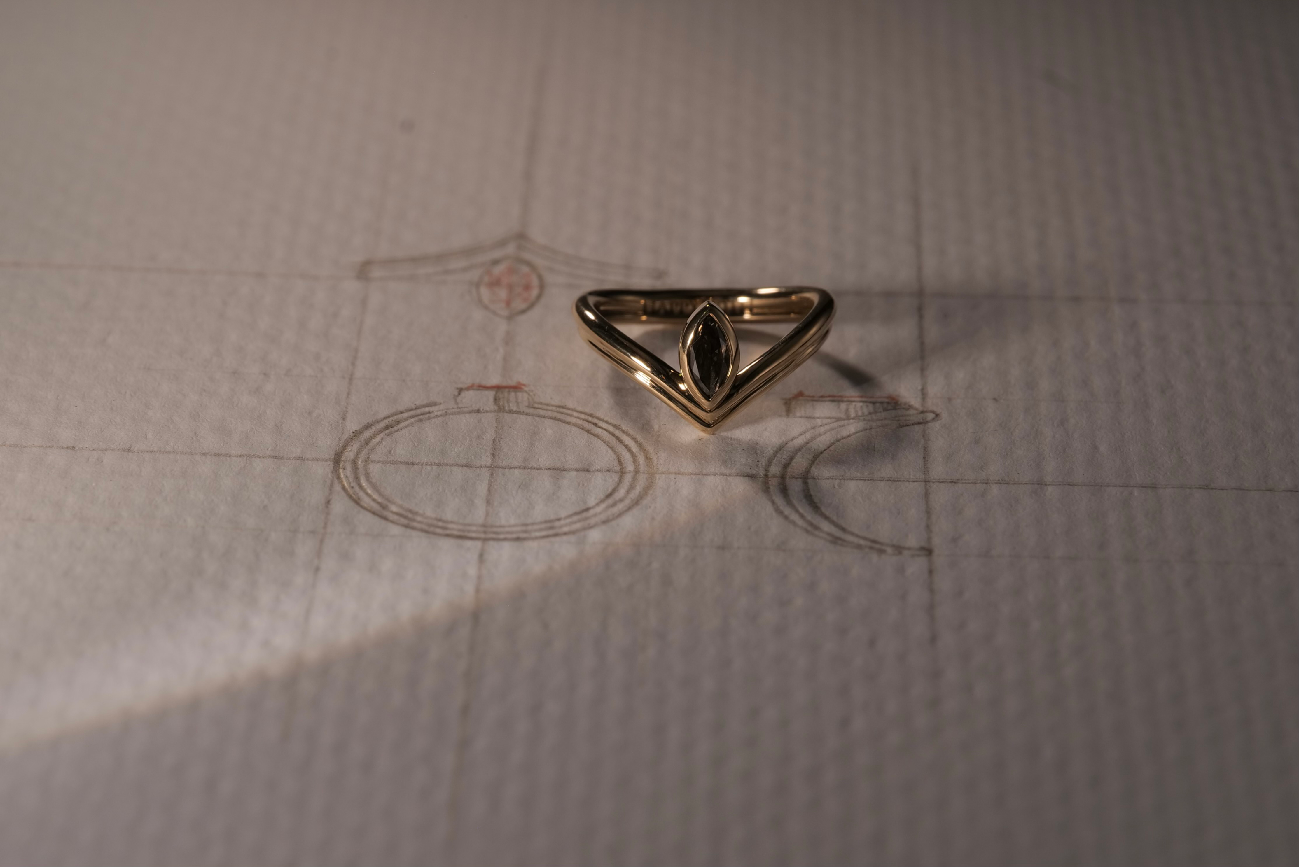 One-of-a-Kind Marquis Blue Sapphire Ring