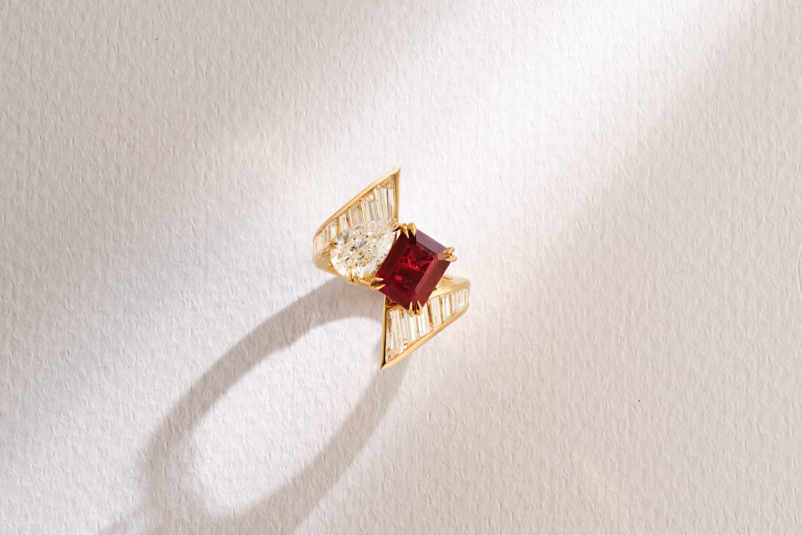 One-of-a-Kind Diamond and Ruby Ring