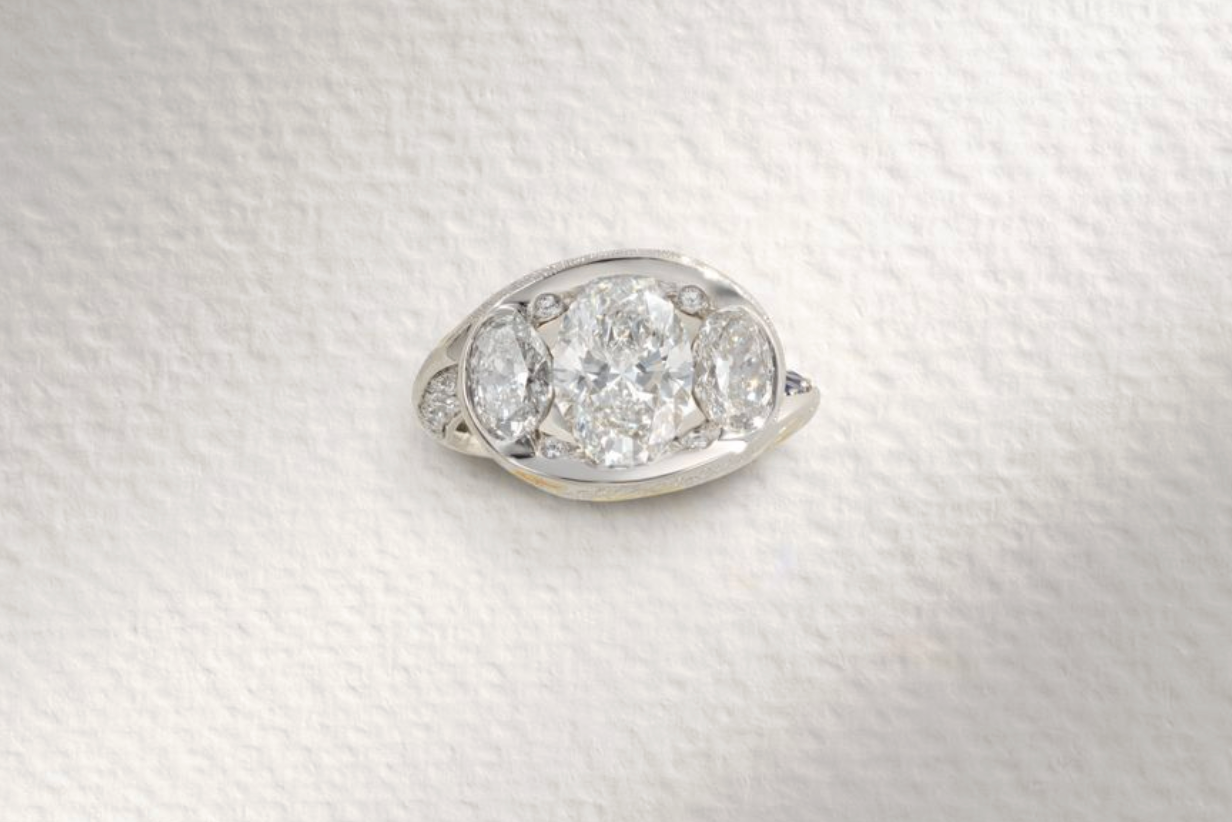 One-of-a-Kind Three Stone Diamond Ring