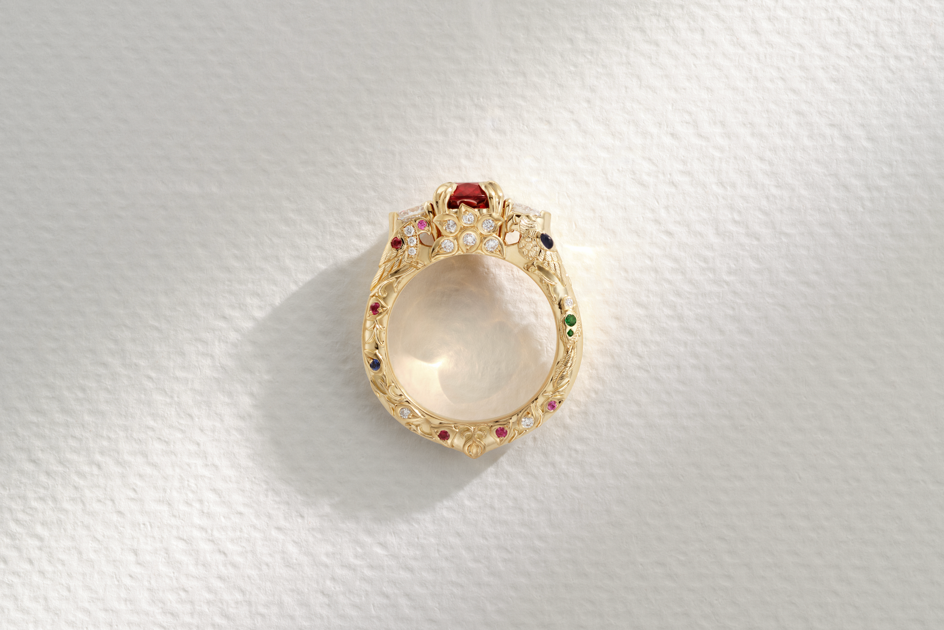 One-of-a-Kind Ruby with with Mixed Pavé