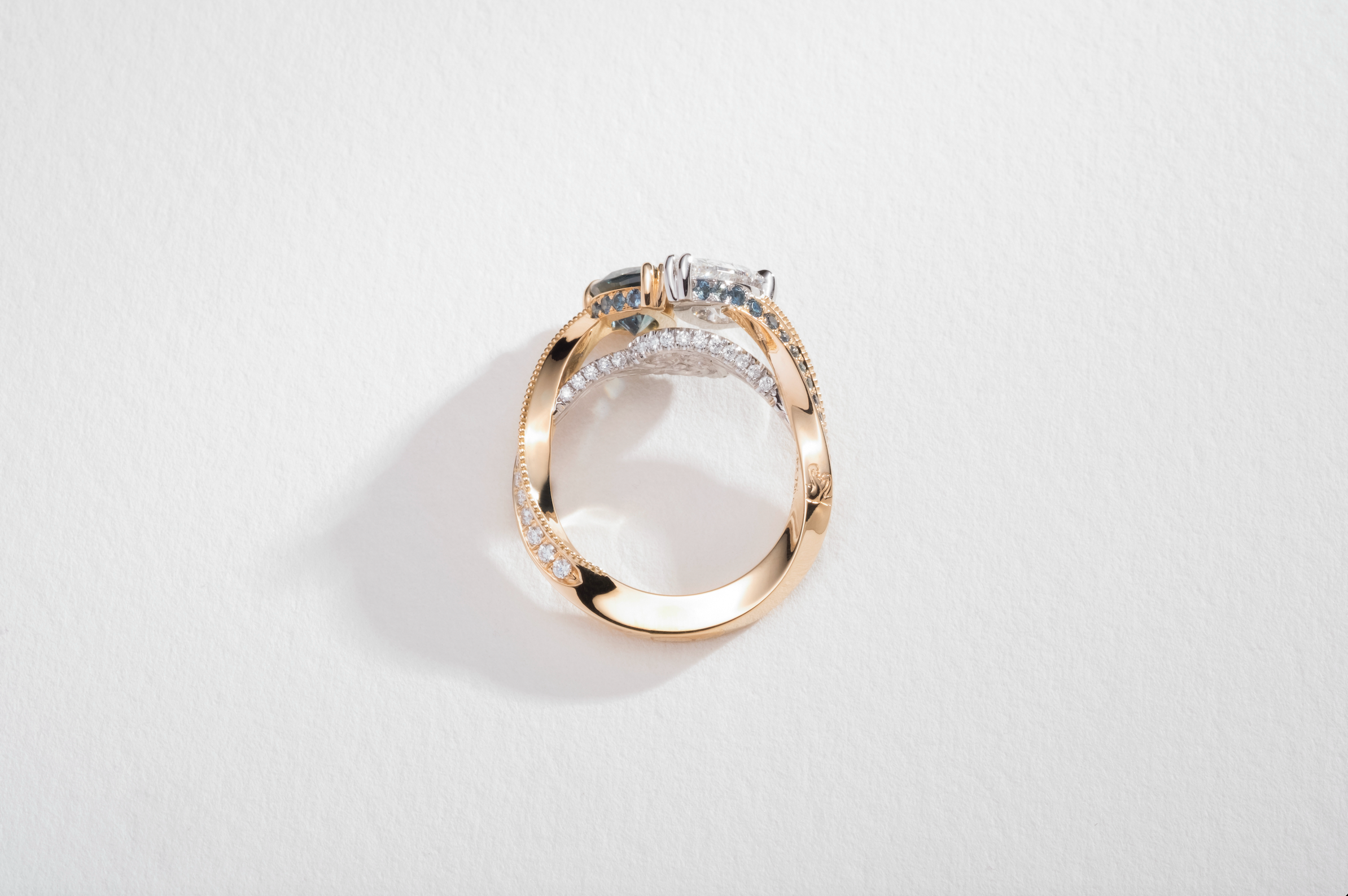 One-of-a-Kind Toi et Moi Pear Ring
