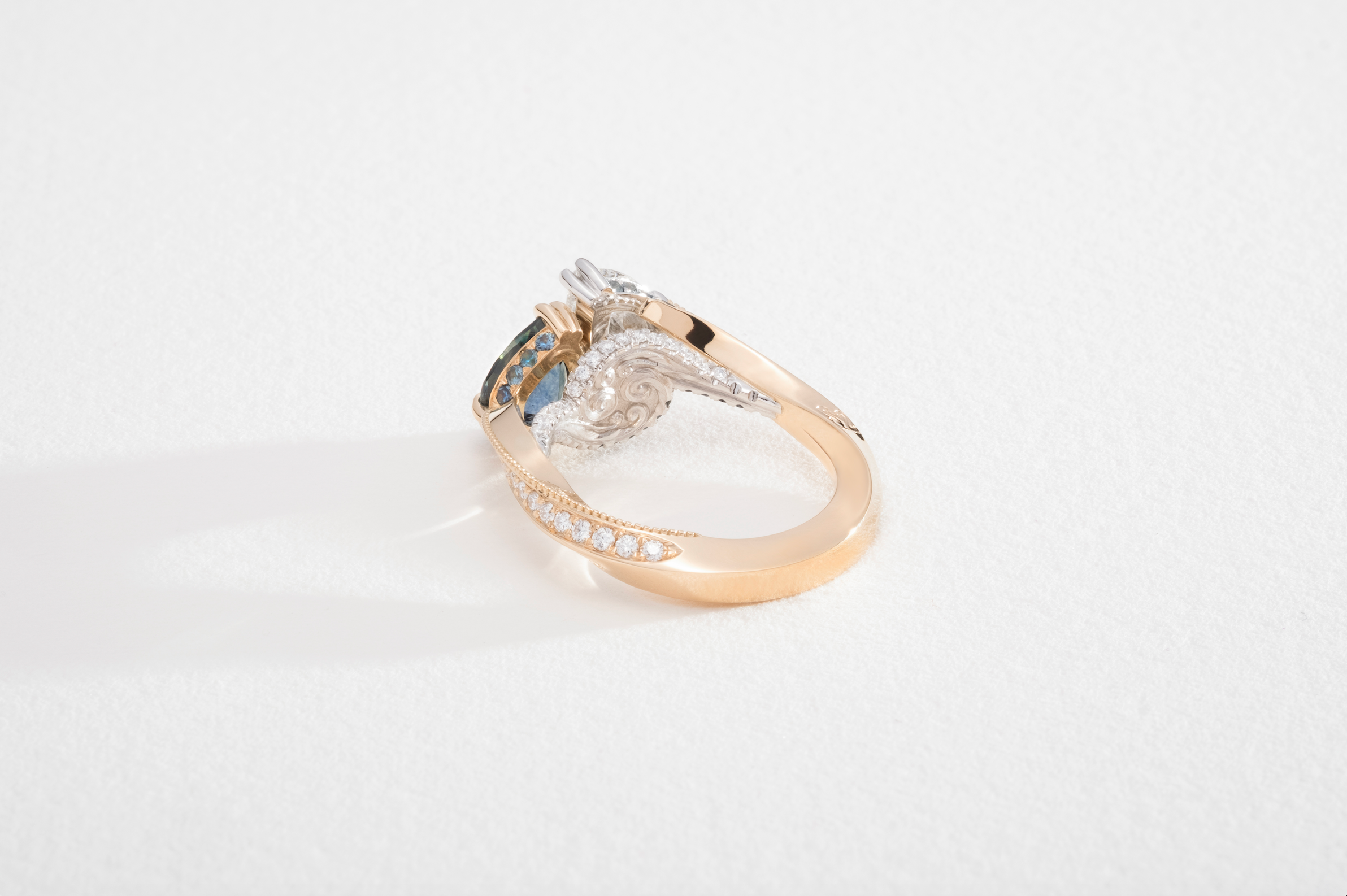 One-of-a-Kind Toi et Moi Pear Ring