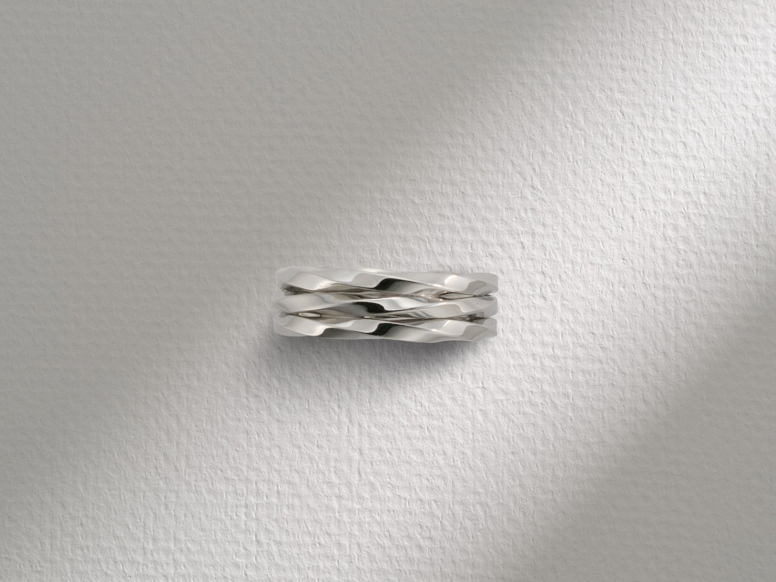 Platinum Carré Triple Stack Band