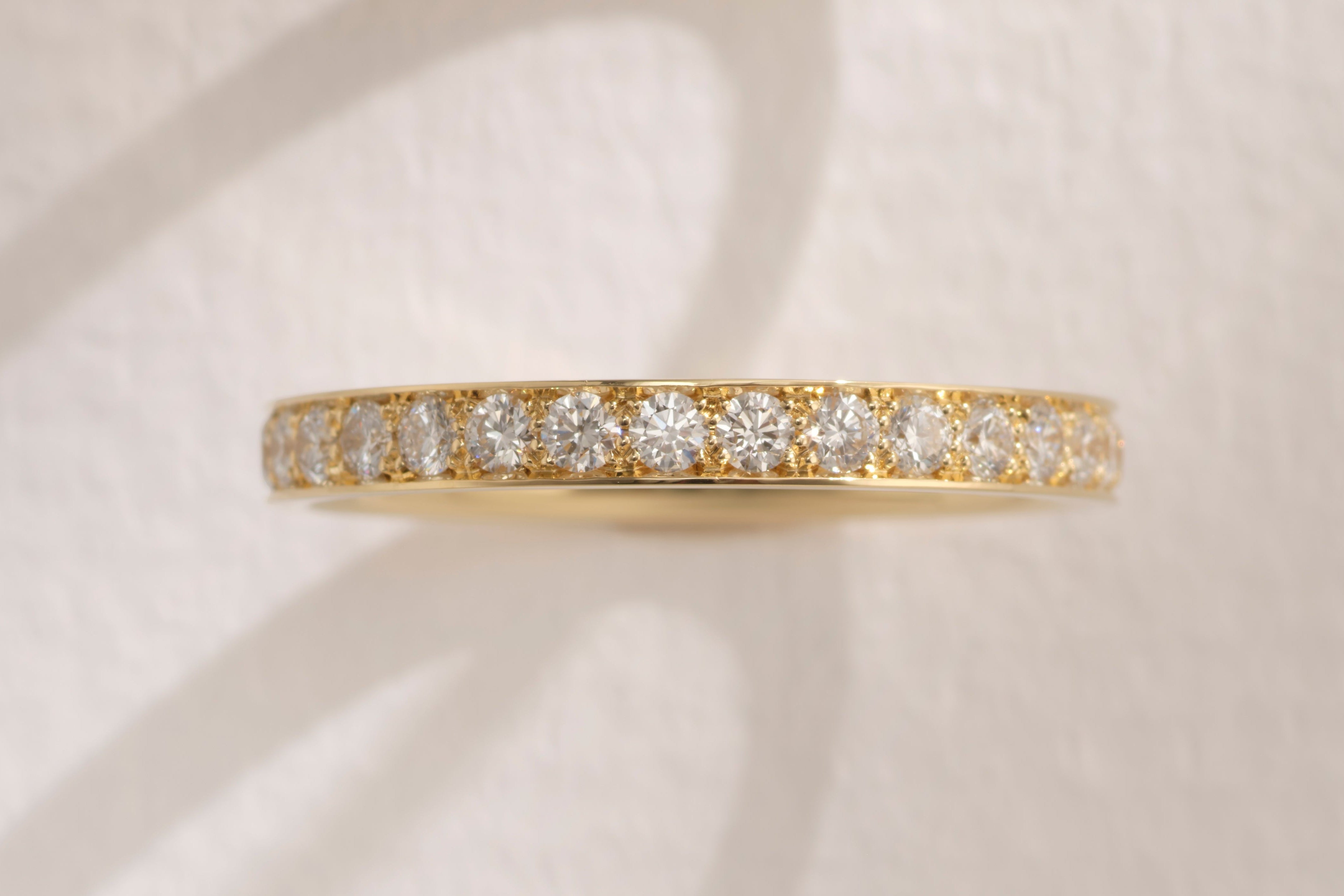 Classic Bright Cut Pavé Band