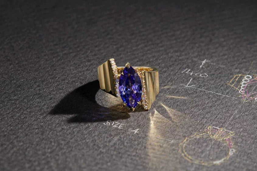One-of-a-Kind Marquis Tanzanite Ring