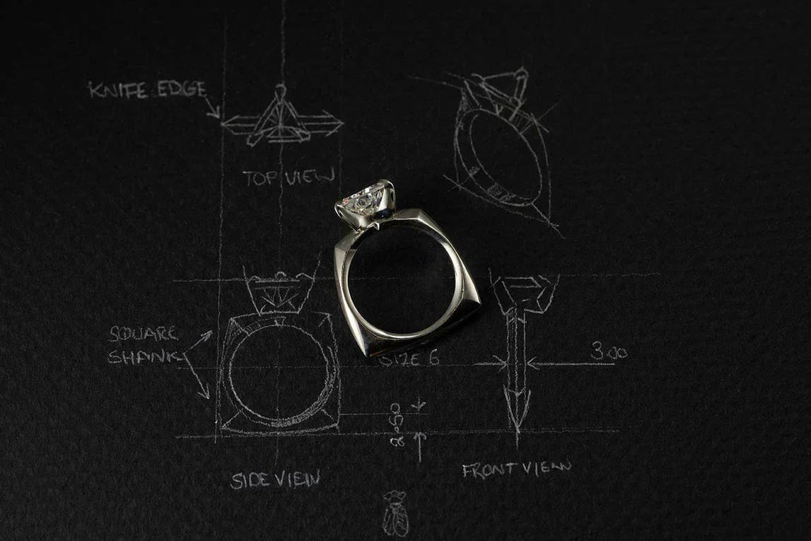 One-of-a-Kind Trillion Cut Diamond Ring