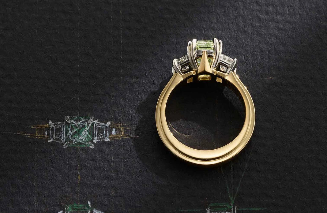 One-of-a-Kind Green Diamond Ring