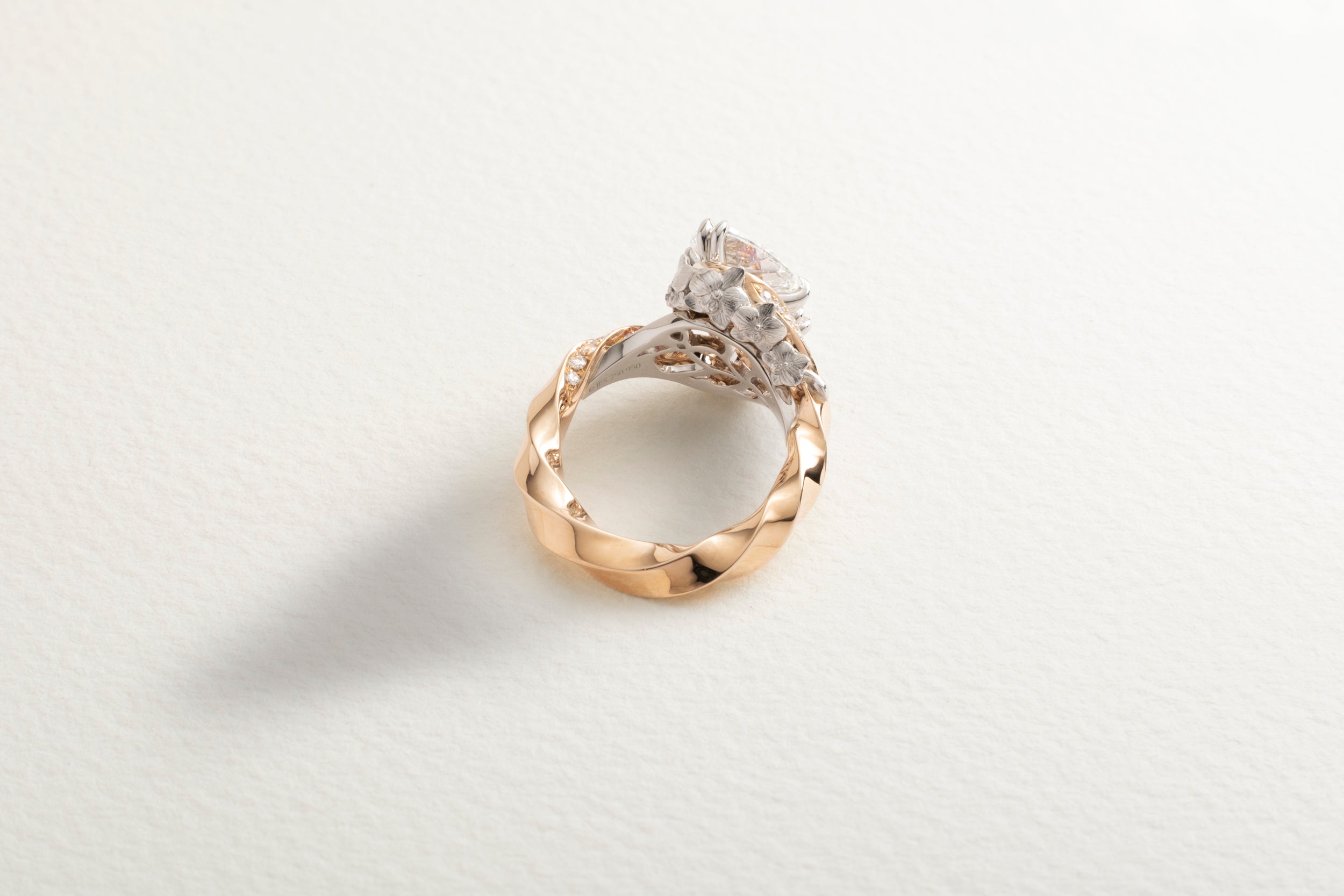 One-of-a-kind Toi et Moi Diamond Pear Ring