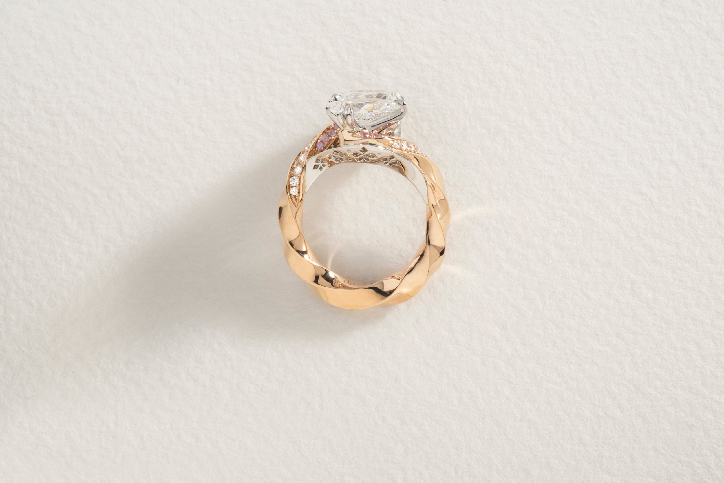 One-of-a-kind Toi et Moi Diamond Pear Ring