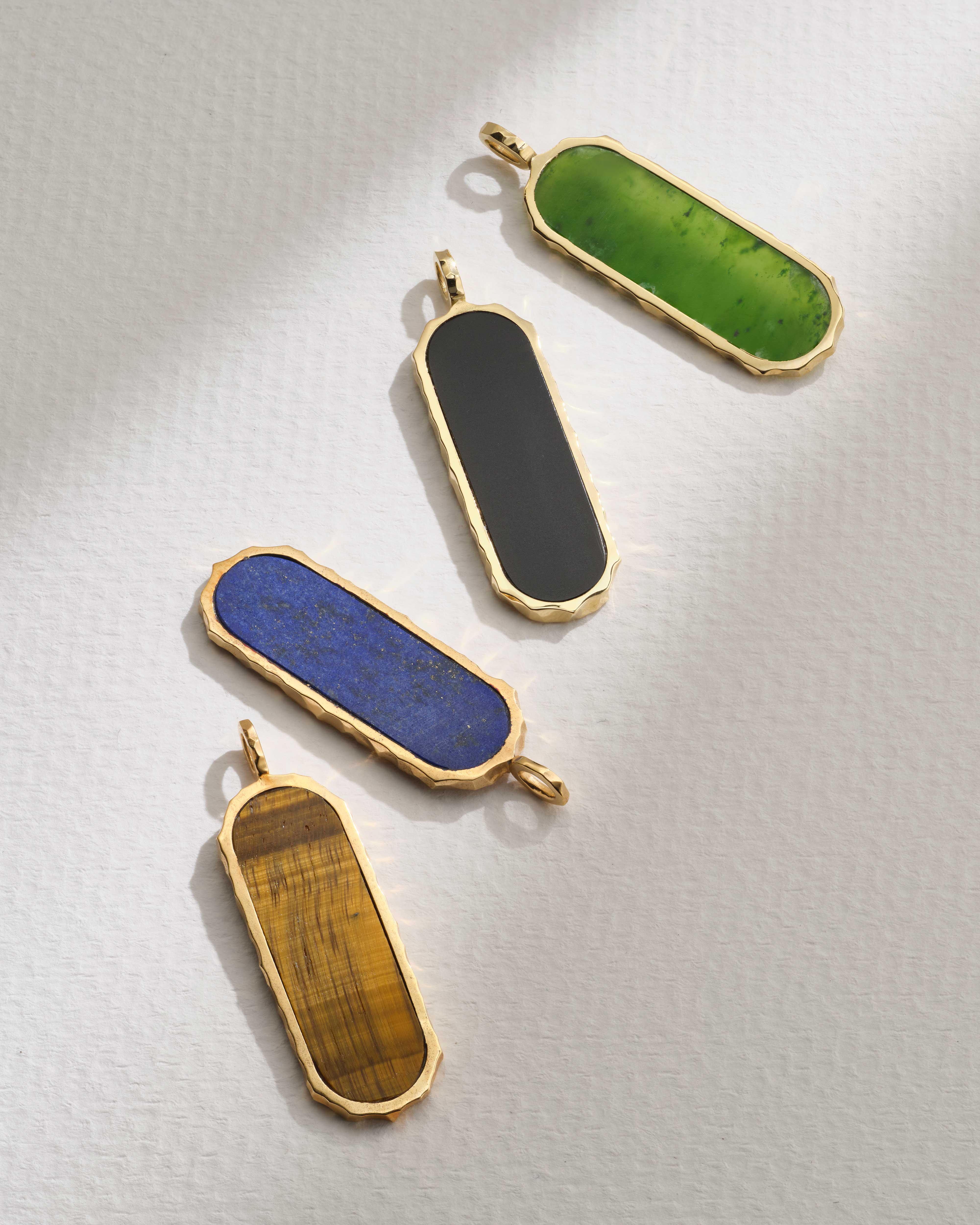 Alexis Cartouche Pendant in Malachite