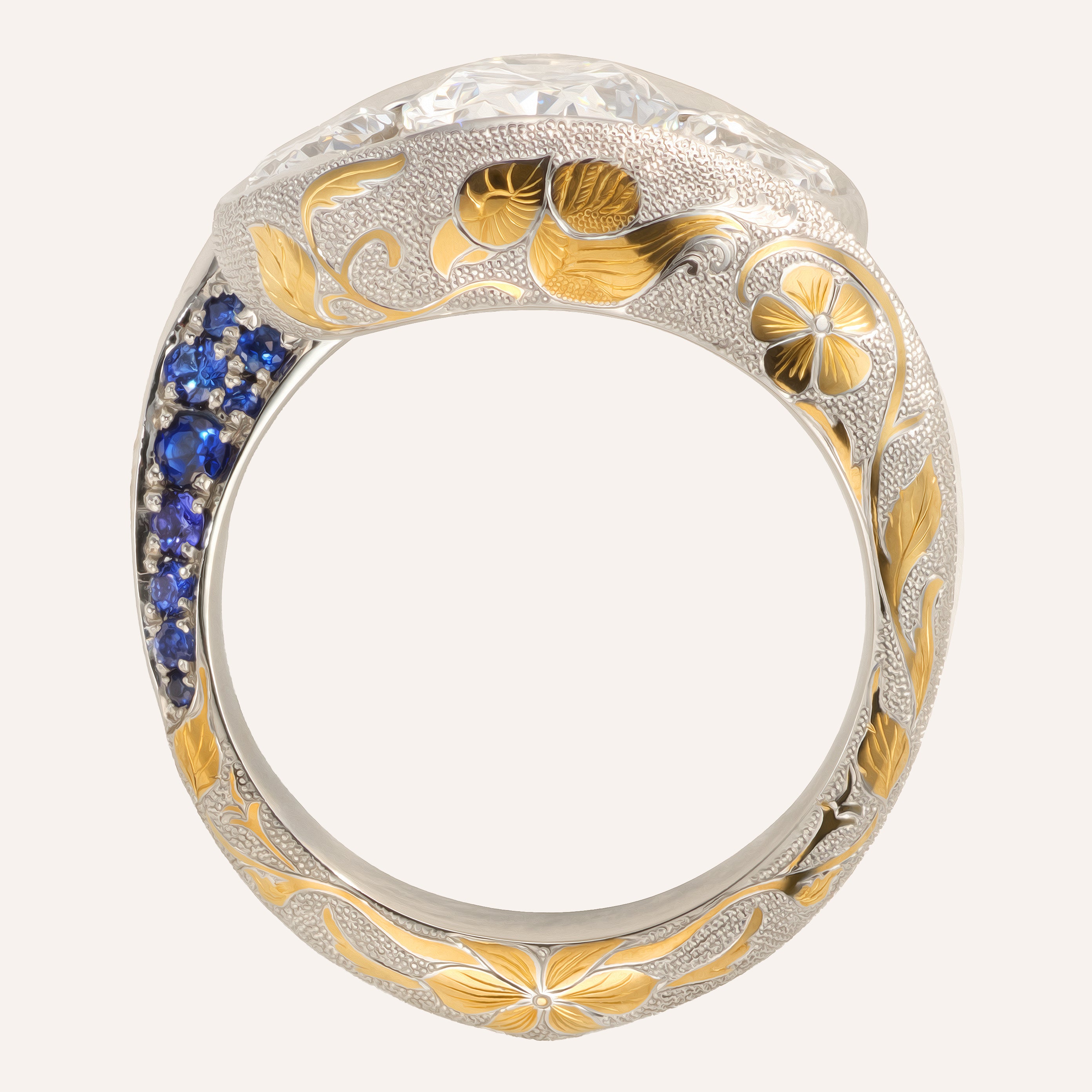 One-of-a-Kind Three Stone Diamond Ring