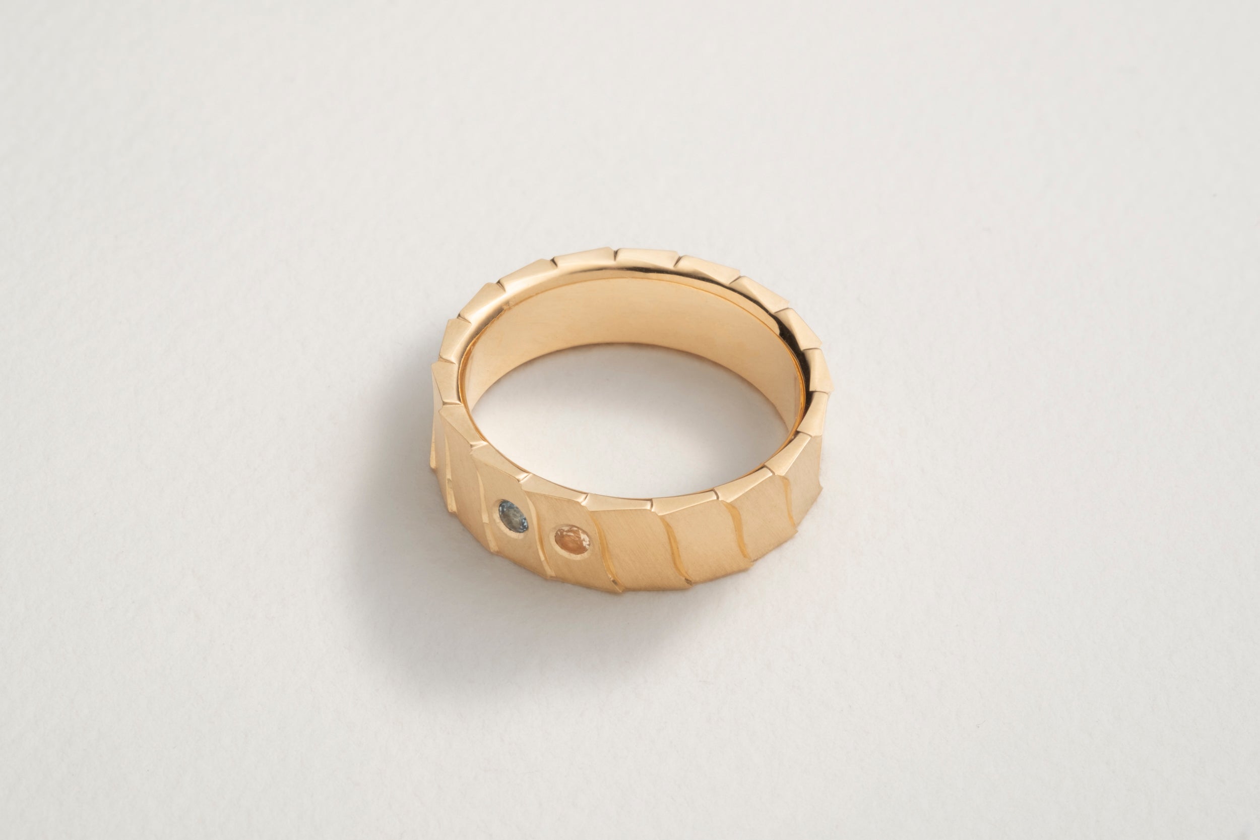 One-of-a-kind yellow gold wedding band