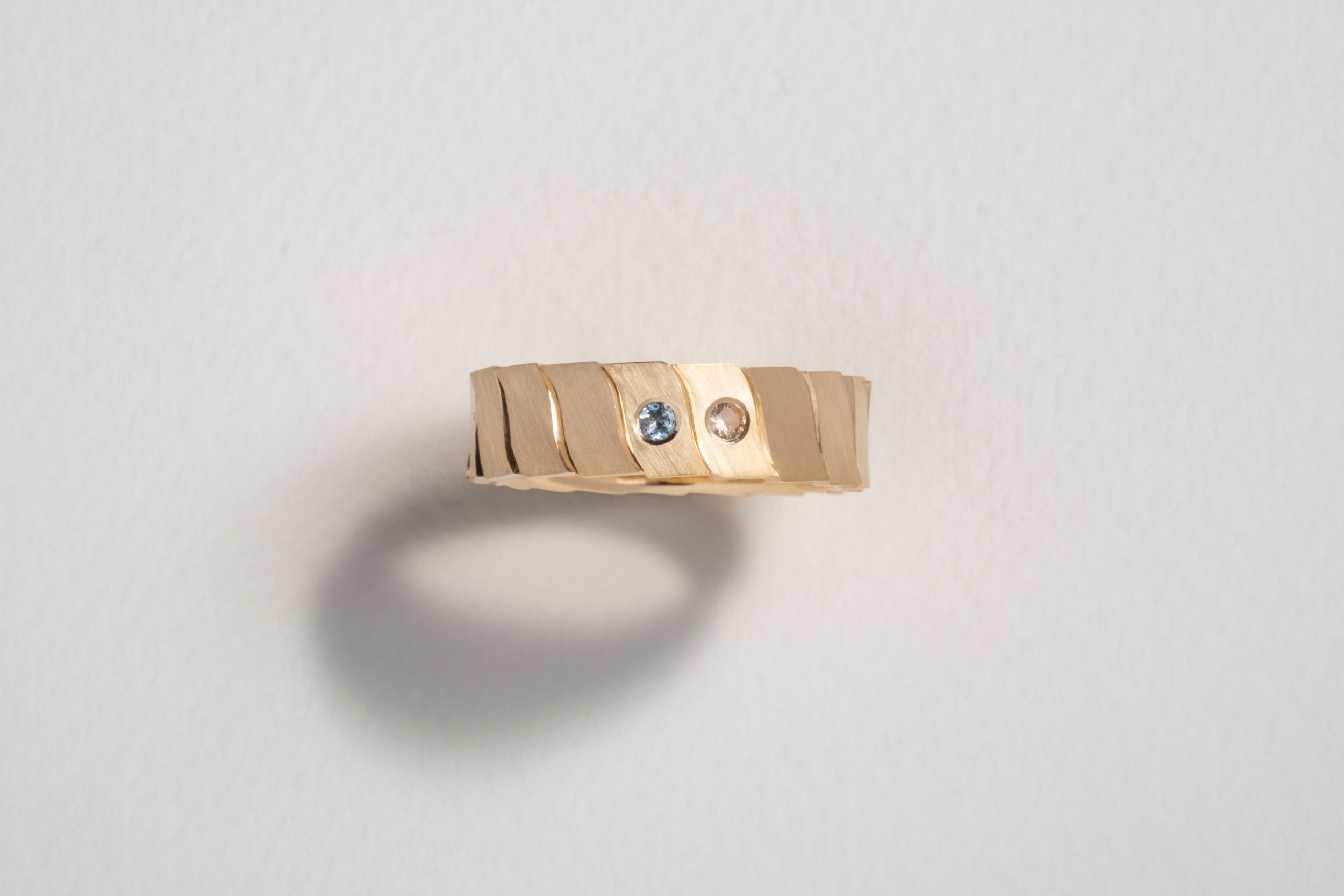 One-of-a-kind yellow gold wedding band