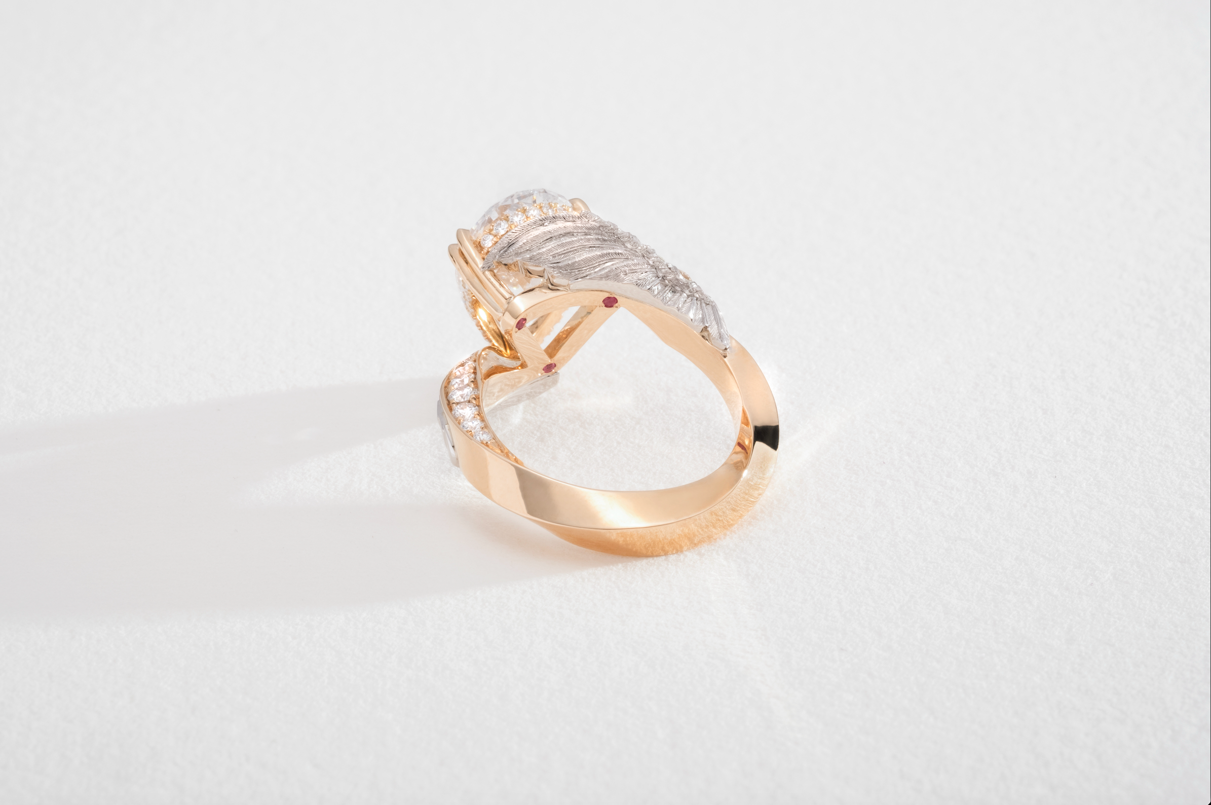 One-of-a-Kind Diamond Pear Ring