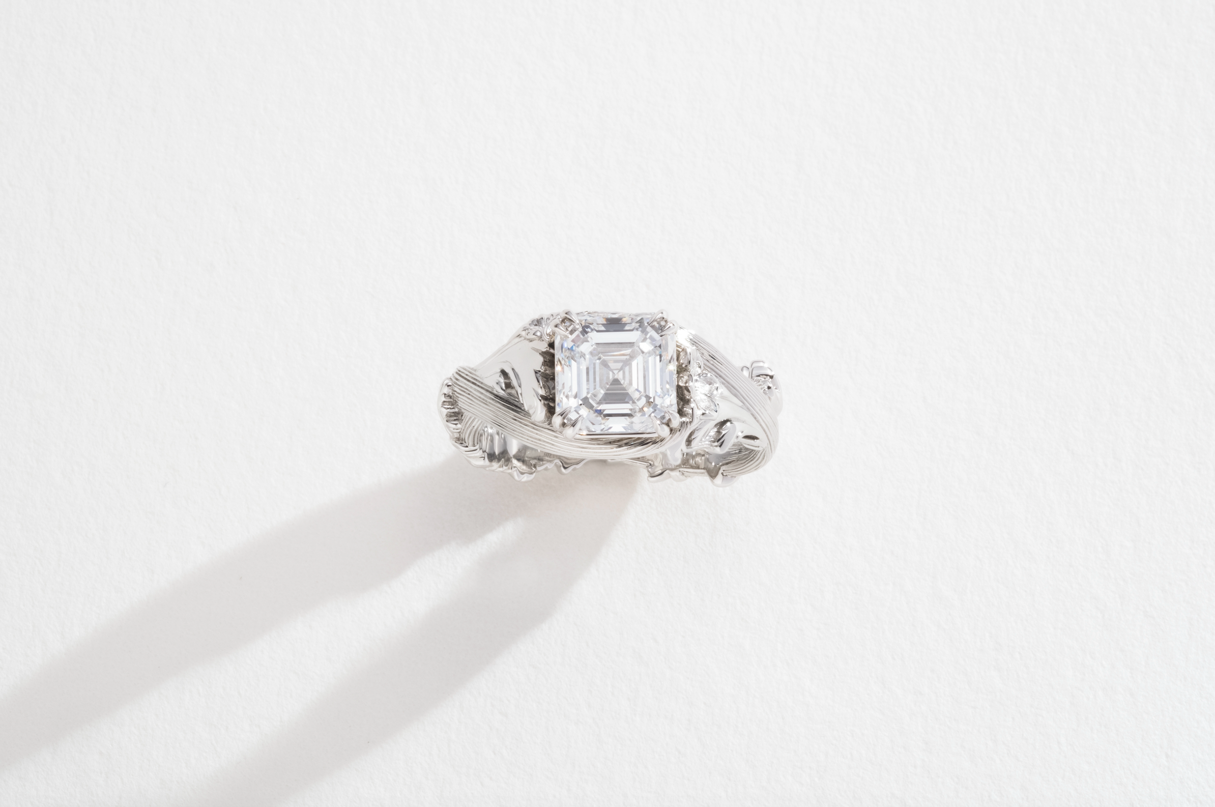 One-of-a-Kind Asscher Cut Diamond Ring