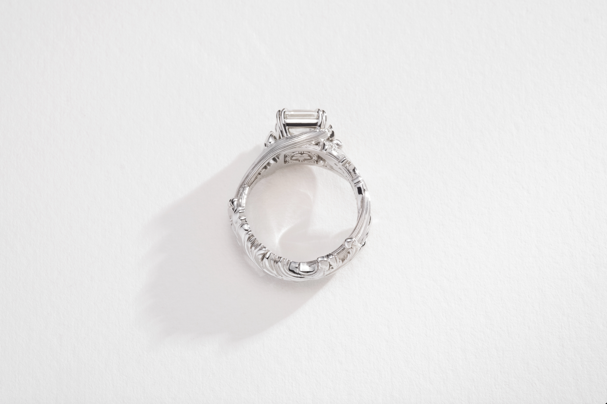 One-of-a-Kind Asscher Cut Diamond Ring