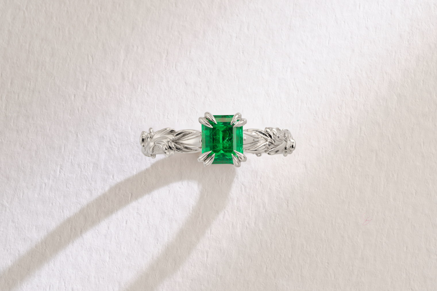 Emerald Acanthis Ring