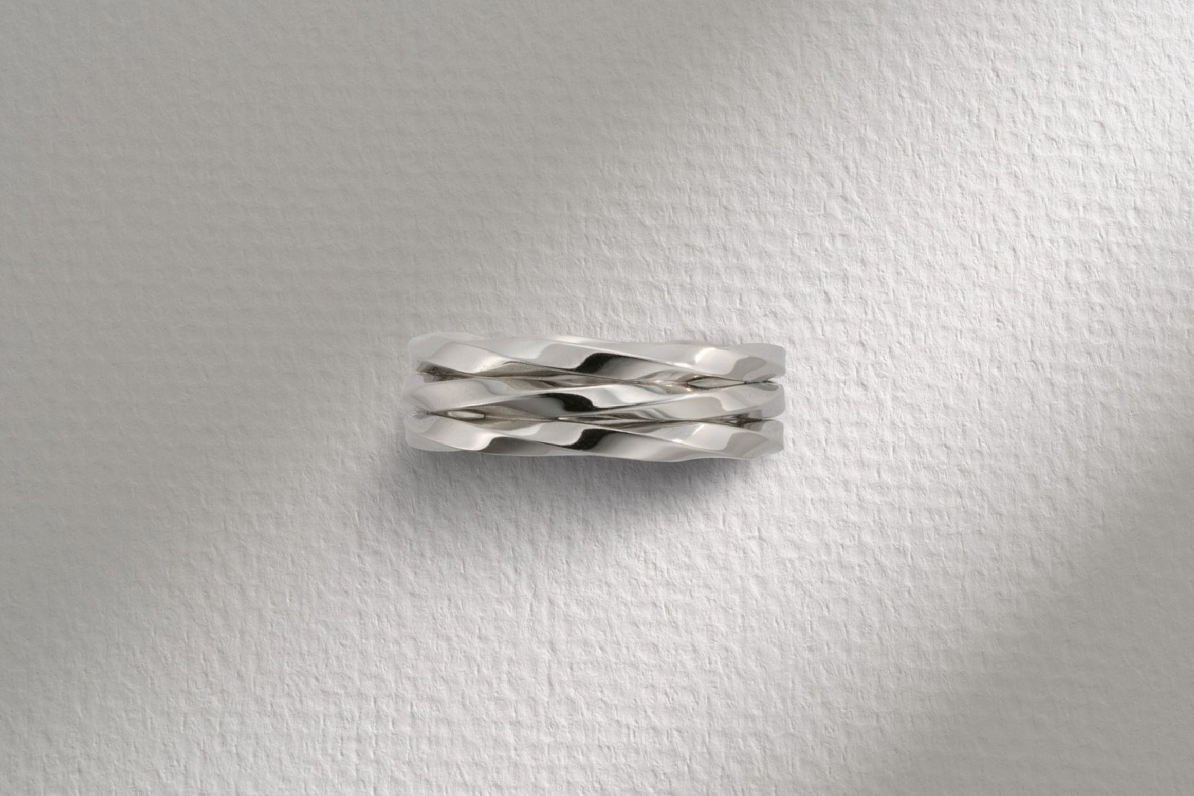 Platinum Carré Triple Stack Band